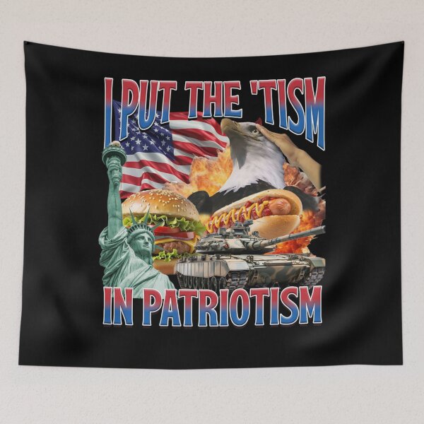 Item preview, I Put The 'Tism in Patriotism Funny Patriotic American Core designed and sold by alice12S56.