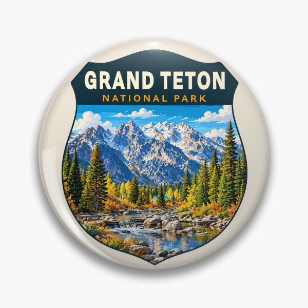 Item preview, Grand Teton National Park Retro Sticker designed and sold by Gideon Emmerich.