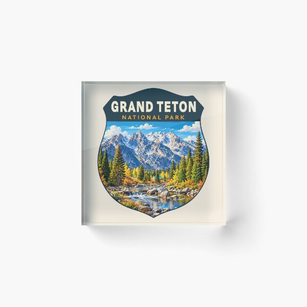Item preview, Grand Teton National Park Retro Sticker designed and sold by Gideon Emmerich.