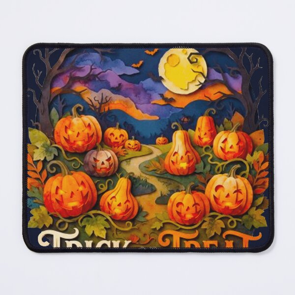 Item preview, Trick or Treat - 3D Papercut Spooky Pumpkin Patch Halloween Art designed and sold by MT-Hub | Art for Every Soul.