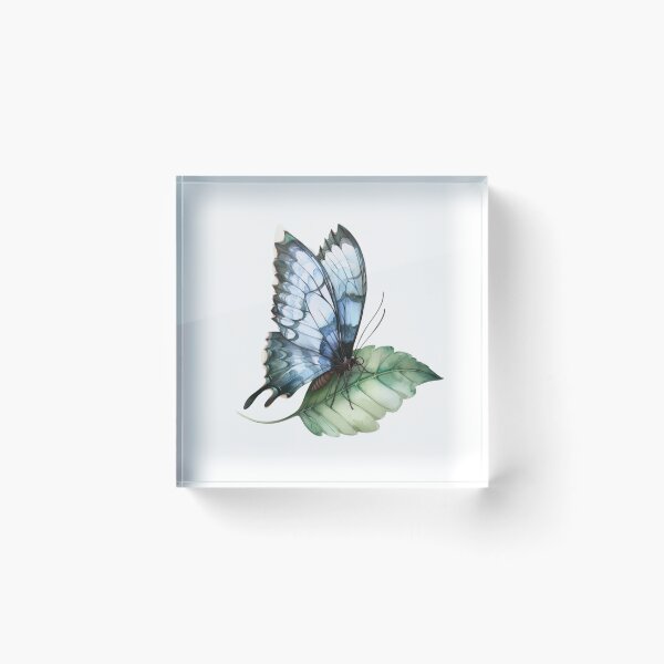 Item preview, Blue Butterfly | Elegant Nature Aesthetic Art designed and sold by Mandayartstudio.