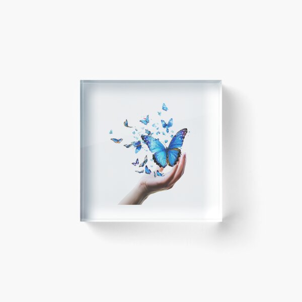 Item preview, Blue Butterfly | Elegant Nature Aesthetic Art designed and sold by Mandayartstudio.