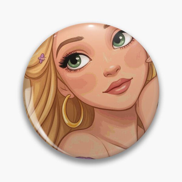 Item preview, Rapunzel Long Blonde Hair Purple Princess Portrait designed and sold by JarekWinslow.