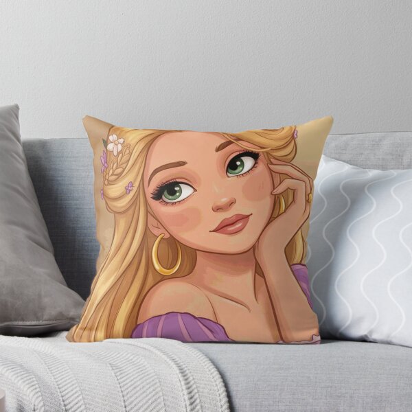 Item preview, Rapunzel Long Blonde Hair Purple Princess Portrait designed and sold by JarekWinslow.