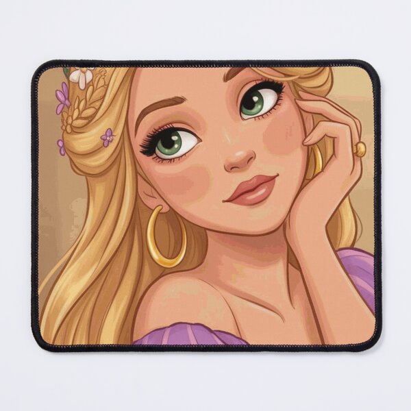 Item preview, Rapunzel Long Blonde Hair Purple Princess Portrait designed and sold by JarekWinslow.