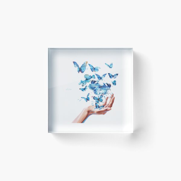 Item preview, Blue Butterfly | Elegant Nature Aesthetic Art designed and sold by Mandayartstudio.