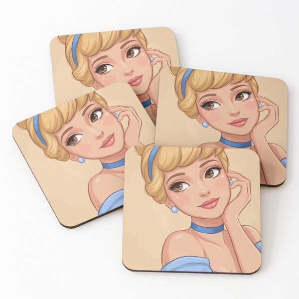 Item preview, Cinderella Blue Dress Classic Princess Portrait designed and sold by JarekWinslow.