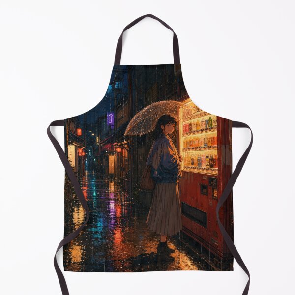 Item preview, Rainy Night Tokyo Vending Machine Anime Girl designed and sold by vekotpu.