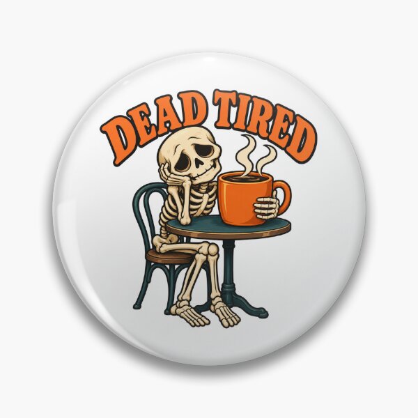 Item preview, Dead Tired Skeleton with Coffee — Funny Caffeine Art designed and sold by SAS-Designer.