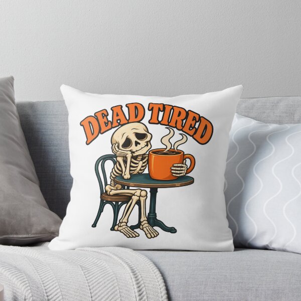 Item preview, Dead Tired Skeleton with Coffee — Funny Caffeine Art designed and sold by SAS-Designer.