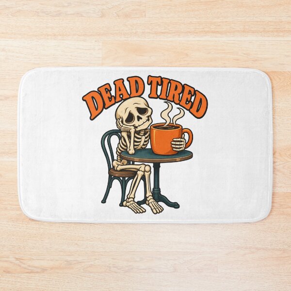 Item preview, Dead Tired Skeleton with Coffee — Funny Caffeine Art designed and sold by SAS-Designer.