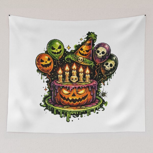 Item preview, Halloween Skull Spooky Birthday October designed and sold by QuiteOrbit.