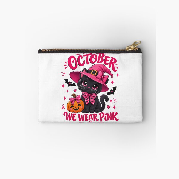 Item preview, In October We Wear Pink Black Cat designed and sold by NoeValdric.