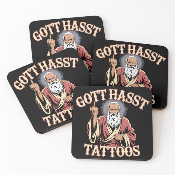 Artikelvorschau, Gott hasst Tattoos – lustiger Spruch für Tätowierte entworfen und verkauft von LoFizzy.