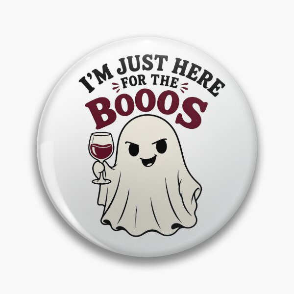 Item preview, I'm Just Here for the Booos Wine Ghost designed and sold by Hermits-Loft.