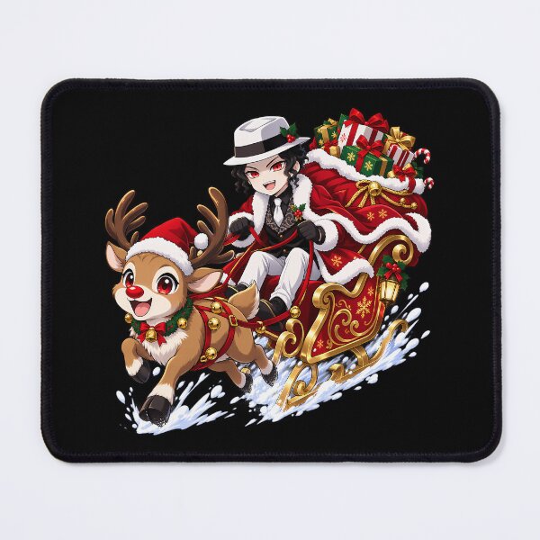 Item preview, Muzan Kibutsuji Demon Slayer Christmas Reindeer Sleigh Delivery designed and sold by SolenneAzur.