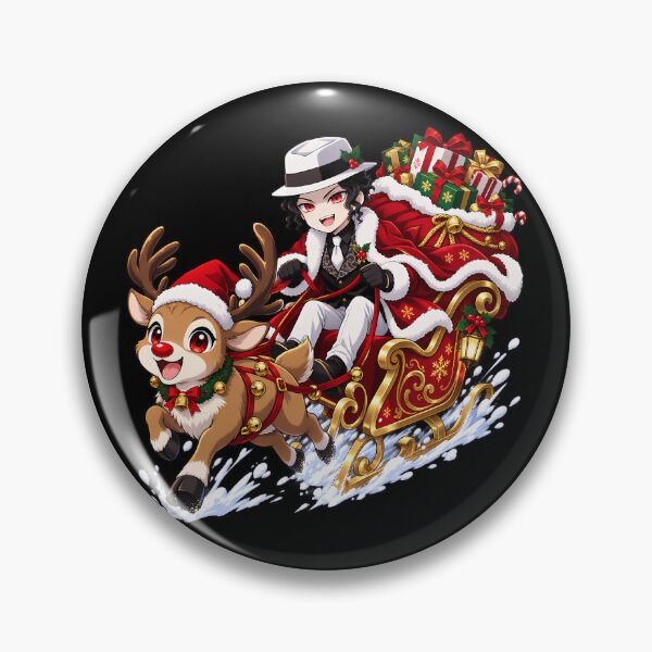 Item preview, Muzan Kibutsuji Demon Slayer Christmas Reindeer Sleigh Delivery designed and sold by SolenneAzur.