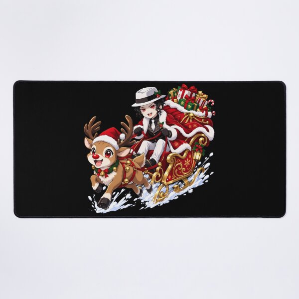 Item preview, Muzan Kibutsuji Demon Slayer Christmas Reindeer Sleigh Delivery designed and sold by SolenneAzur.
