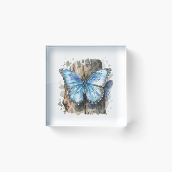 Item preview, Blue Butterfly | Elegant Nature Aesthetic Art designed and sold by Mandayartstudio.