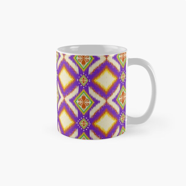 Item preview, Purple abstract geometric ikat pattern. designed and sold by Aesthetic shapes design.