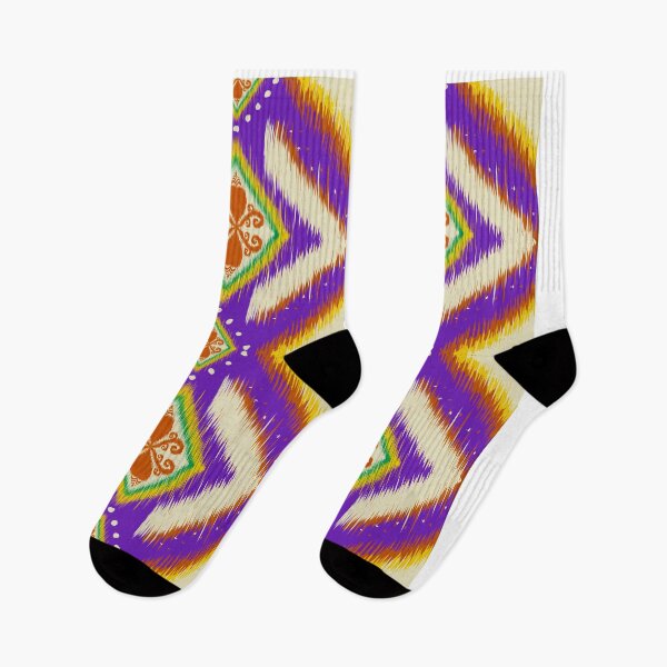 Item preview, Purple abstract geometric ikat pattern. designed and sold by Aesthetic shapes design.