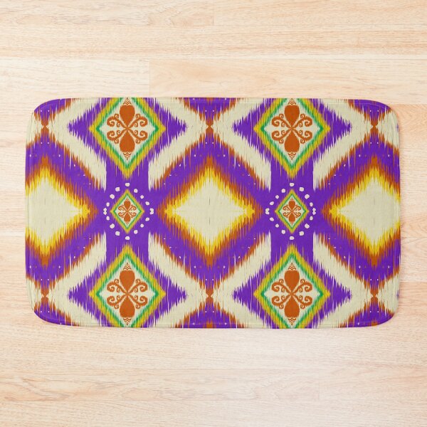 Item preview, Purple abstract geometric ikat pattern. designed and sold by Aesthetic shapes design.