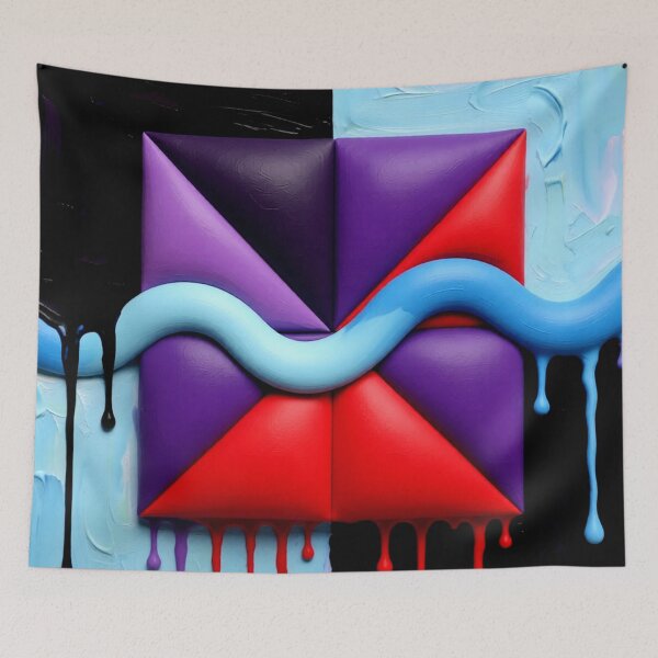 Item preview, currents of contrast C colorful geometric abstract design designed and sold by SmashingDeals.