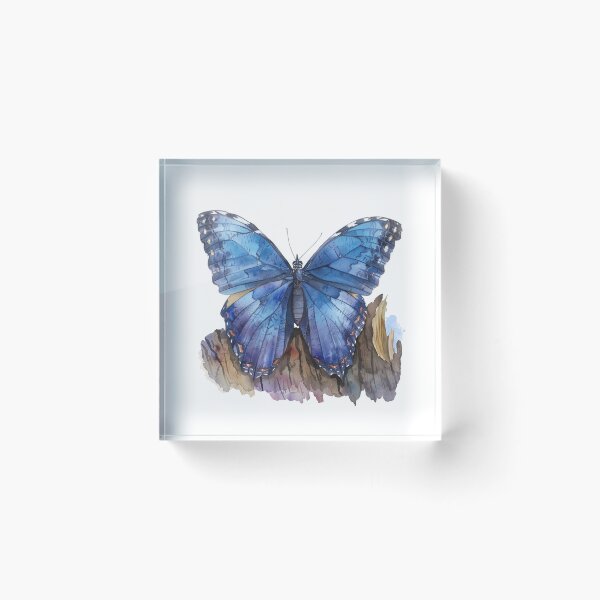 Item preview, Blue Butterfly | Elegant Nature Aesthetic Art designed and sold by Mandayartstudio.