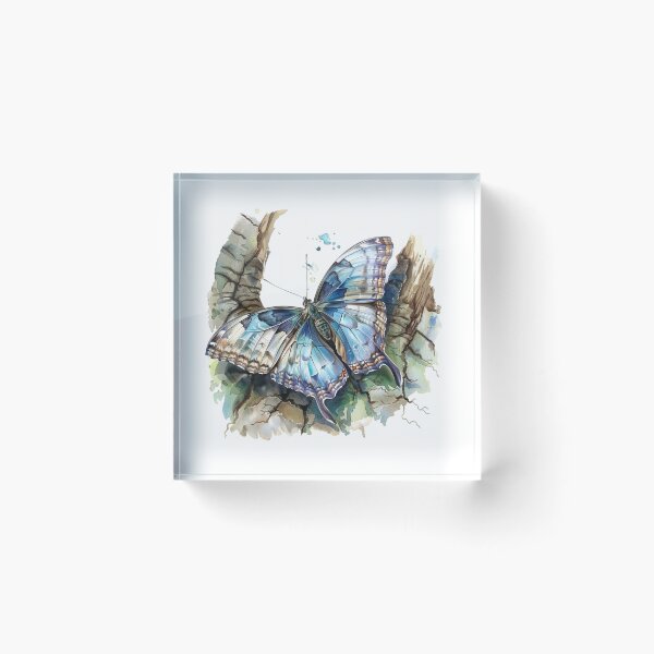Item preview, Blue Butterfly | Elegant Nature Aesthetic Art designed and sold by Mandayartstudio.