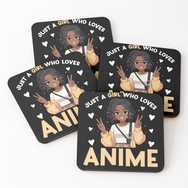 Item preview, Just A Girl Who Loves Anime Merch African American Afro designed and sold by alice12S56.
