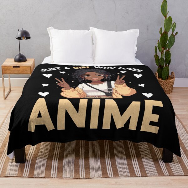 Item preview, Just A Girl Who Loves Anime Merch African American Afro designed and sold by alice12S56.