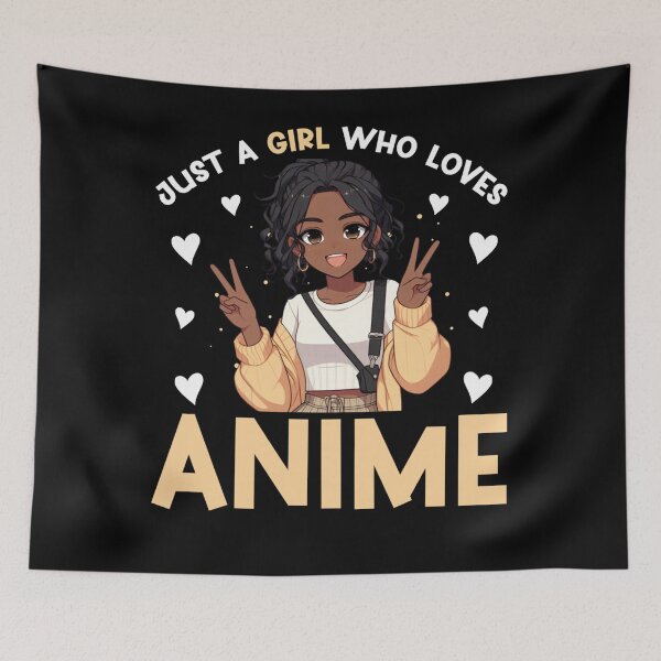 Item preview, Just A Girl Who Loves Anime Merch African American Afro designed and sold by alice12S56.