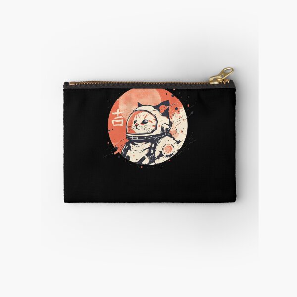 Item preview, Japanese Minimalist 1950s Retro Space Cat Good Luck Kanji designed and sold by alice12S56.