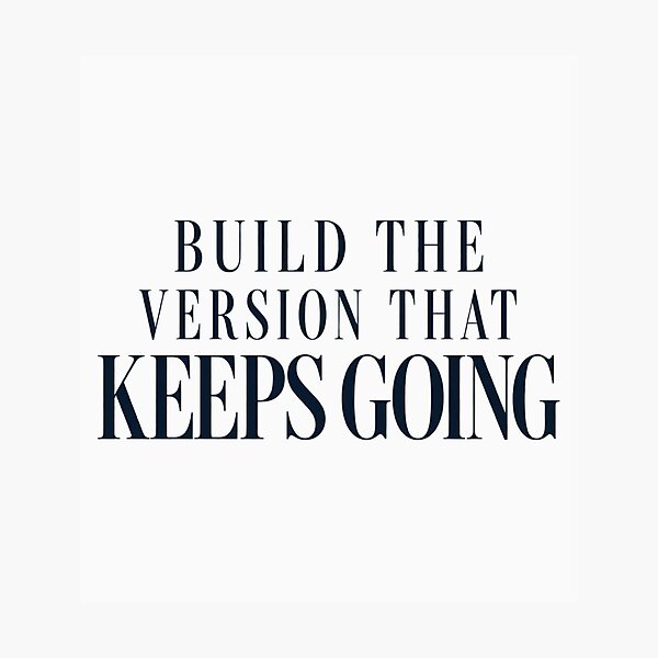 Item preview, Build The Version That Keeps Going Minimal Fitness Tee designed and sold by PhylonBoxx.