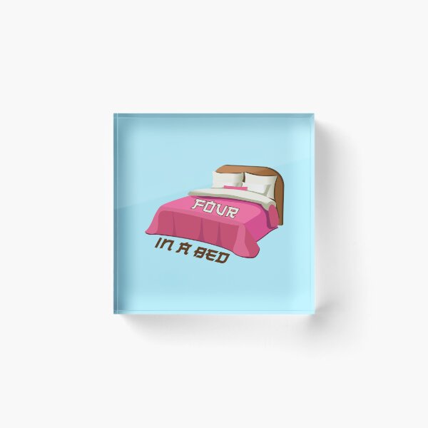 Item preview, Four In A Bed (on Aqua) designed and sold by PawsitiveMum3.