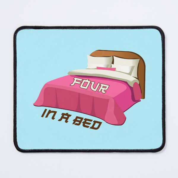 Item preview, Four In A Bed (on Aqua) designed and sold by PawsitiveMum3.