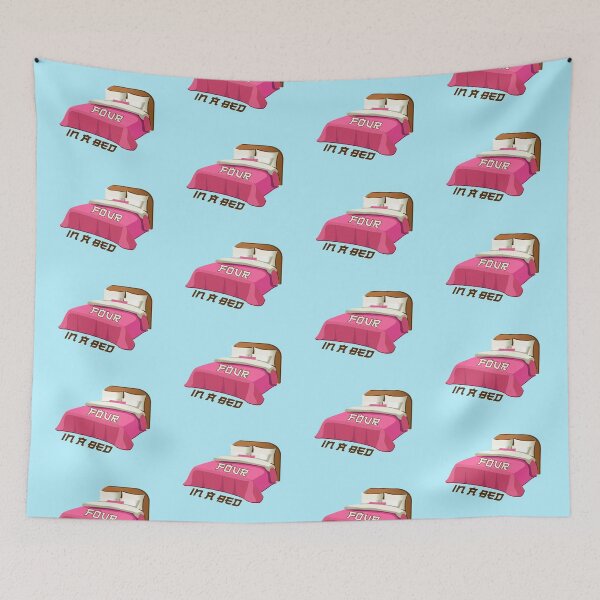 Item preview, Four In A Bed (on Aqua) designed and sold by PawsitiveMum3.