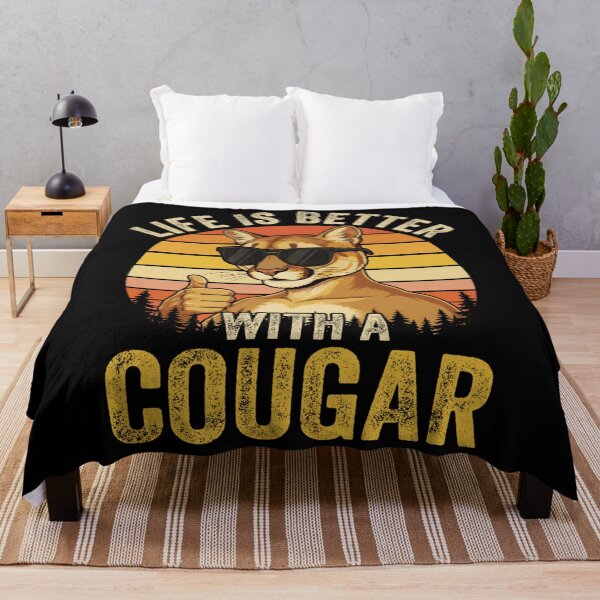 Item preview, Life is Better with A Cougar Funny Saying Cougars Animal designed and sold by alice12S56.