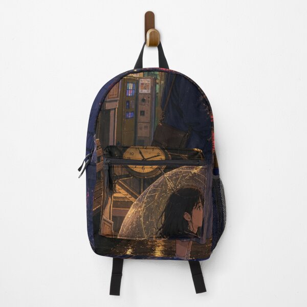 Item preview, Rainy Night Train Station Anime Girl designed and sold by vekotpu.