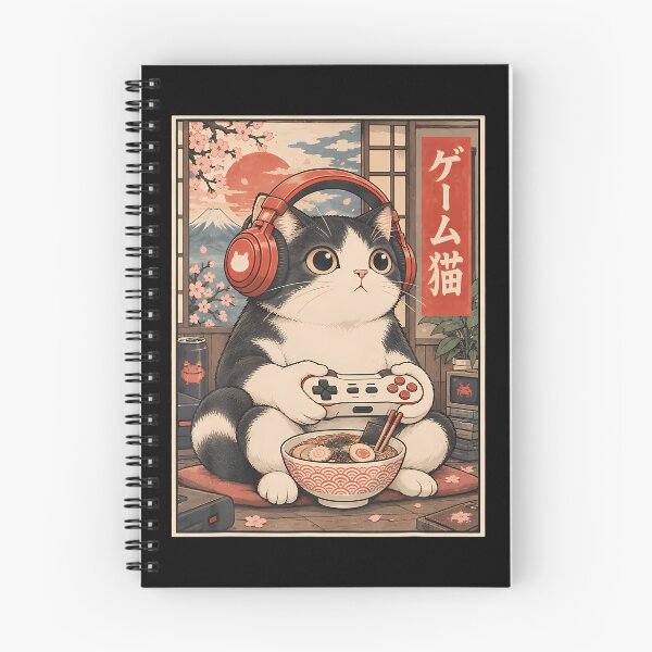 Item preview, Gaming Cat Japanese Art designed and sold by darriahad.