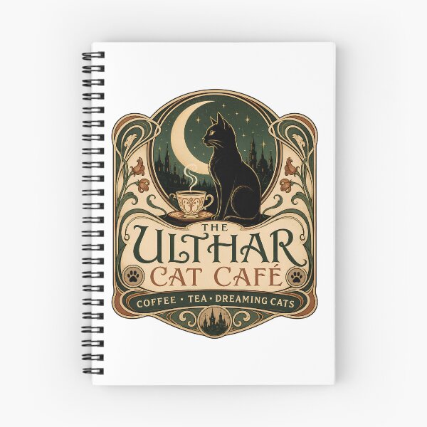 Item preview, The Ulthar Cat Café | Lovecraft Cats of Ulthar Dreamlands Vintage Art Nouveau designed and sold by Extravanganzza.