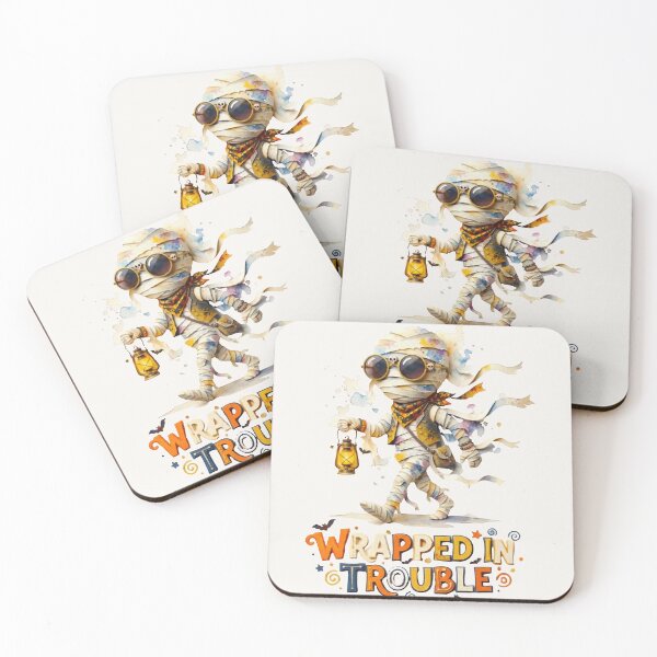 Item preview, Wrapped In Trouble - Cute Mummy Halloween 3D Papercut Art designed and sold by MT-Hub | Art for Every Soul.