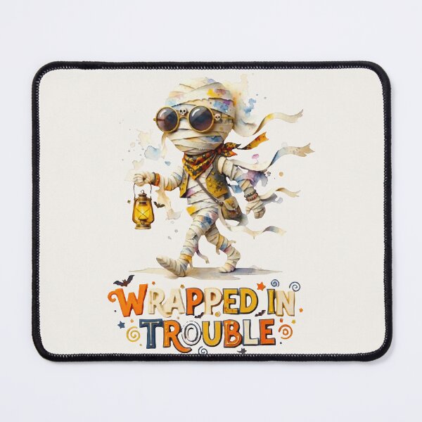 Item preview, Wrapped In Trouble - Cute Mummy Halloween 3D Papercut Art designed and sold by MT-Hub | Art for Every Soul.