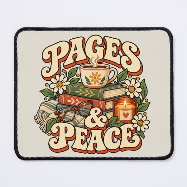 Item preview, Pages and Peace Cozy Reading Design designed and sold by Mostafa Studio.
