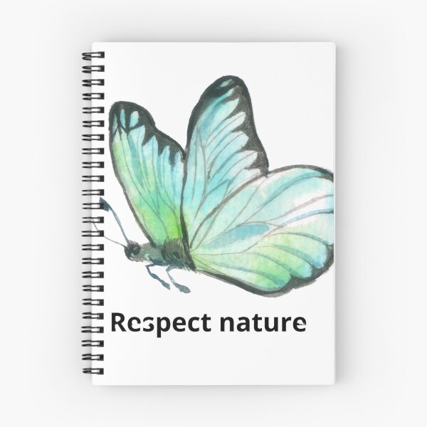 Item preview, Respect Nature Cute Watercolor Butterfly Eco Design designed and sold by Jani045.