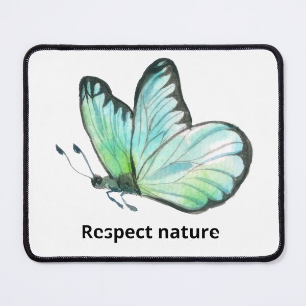 Item preview, Respect Nature Cute Watercolor Butterfly Eco Design designed and sold by Jani045.