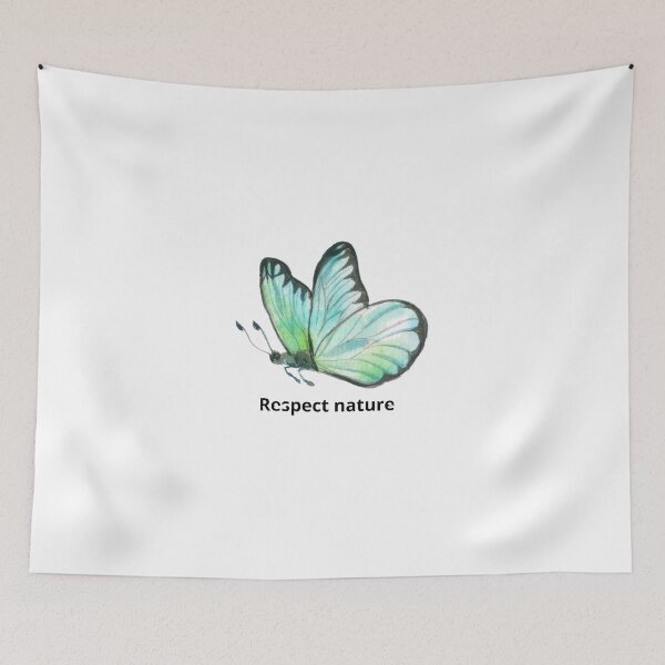 Item preview, Respect Nature Cute Watercolor Butterfly Eco Design designed and sold by Jani045.
