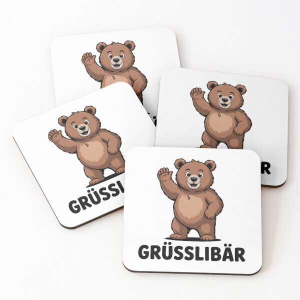 Item preview, Grüsslibär – süßer Bär Wortspiel Grizzlybär Gruß designed and sold by LoFizzy.