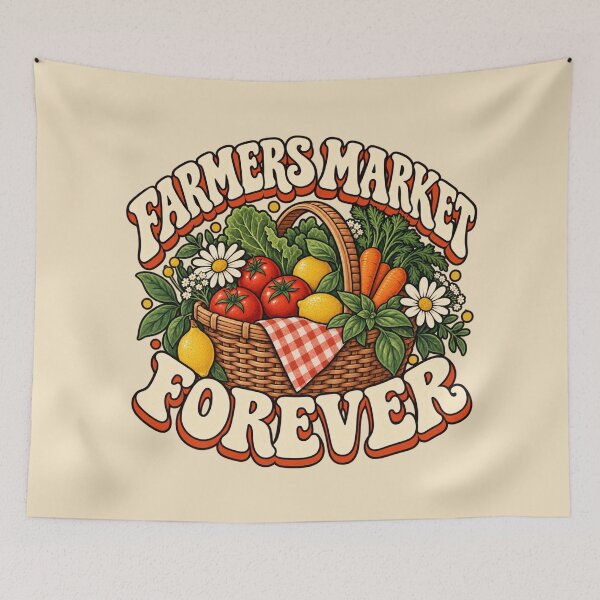 Item preview, Farmers Market Forever Retro Produce Design designed and sold by Mostafa Studio.
