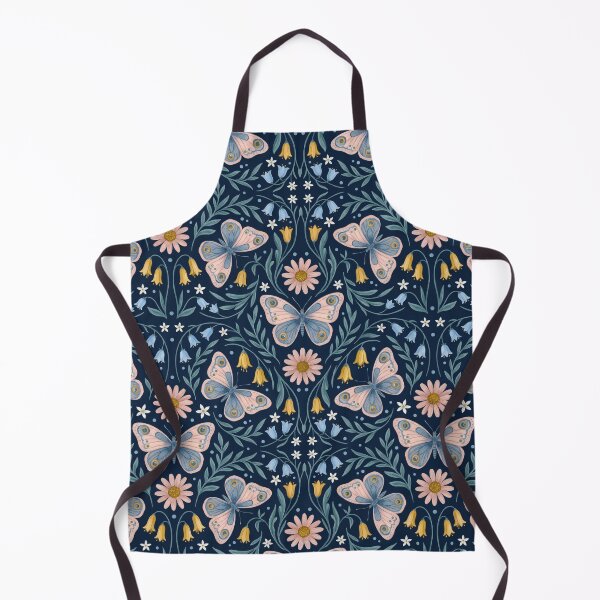 Item preview, Navy Vintage Art Nouveau Butterfly Floral designed and sold by arteresting-art.